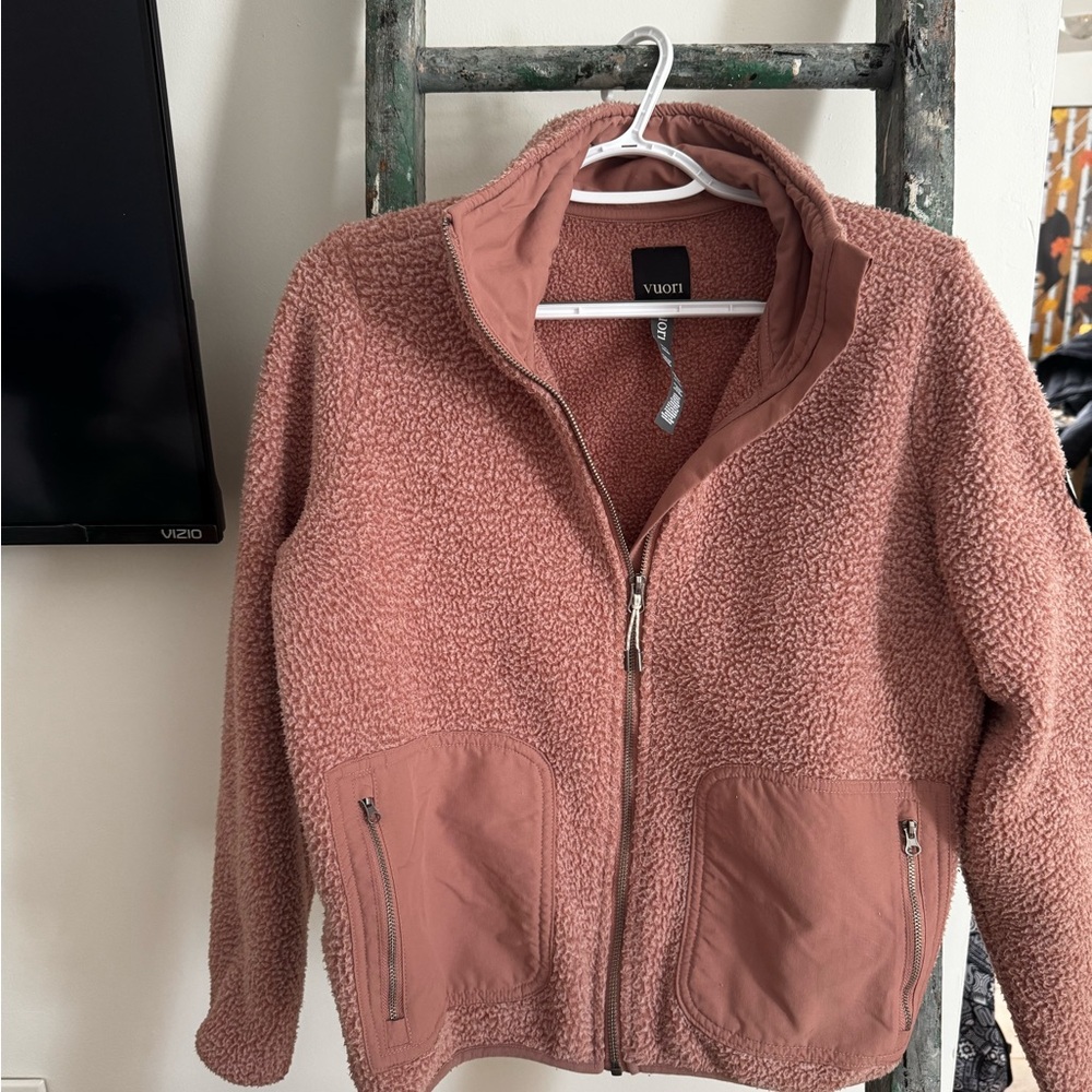 Vuori Women's Dusty Rose Teddy Jacket
